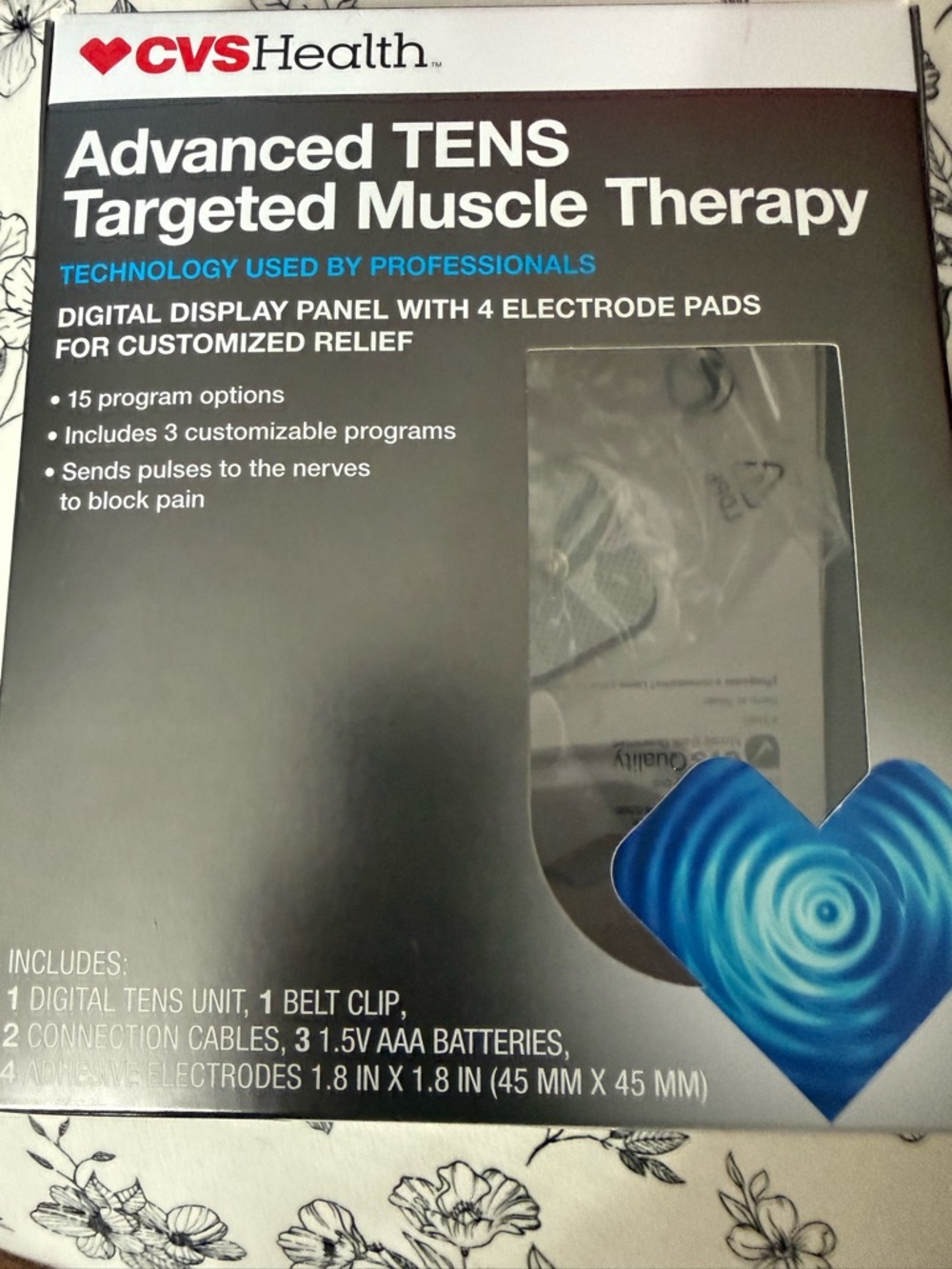 CVS Health Advanced TENS Targeted Muscle Therapy Unit - Black